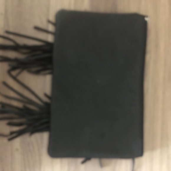 Black Fringed Clutch - Picture 2 of 3